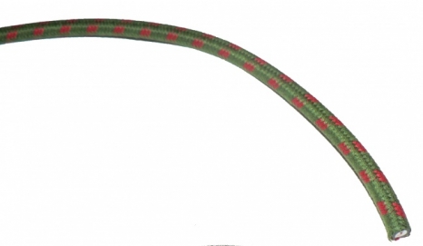 veteráni - náhradní díly - Opředený svíčkový kabel - zeleno/červený